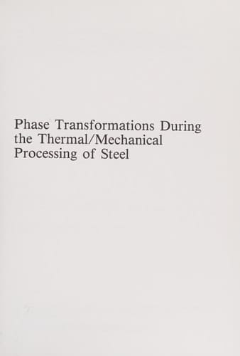 Phase Transformations During the Thermal