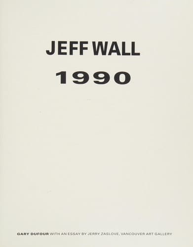 Jeff Wall, 1990