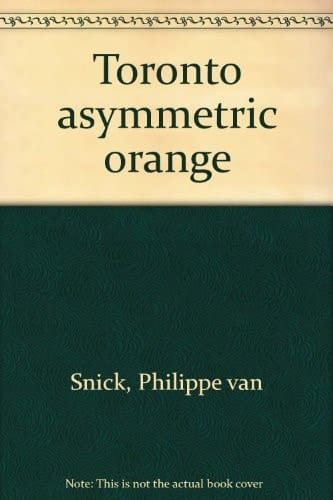 Philippe Van Snick Toronto Asymmetric Orange
