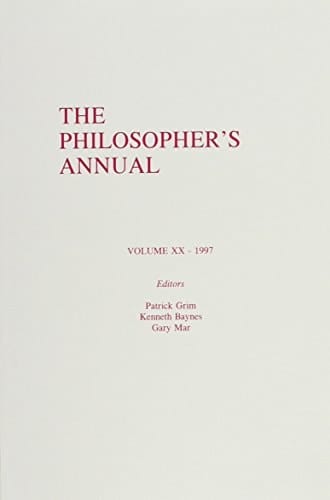 The Philosopher's Annual, 1997