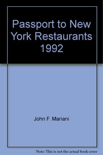 Passport to New York Restaurants, 1992