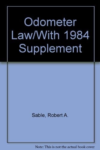 Odometer Law/With 1984 Supplement
