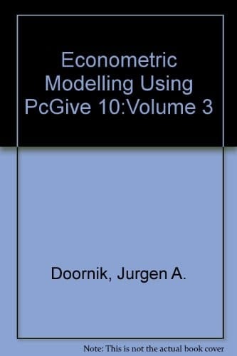 PcGive 10: Econometric modelling using PcGive 10