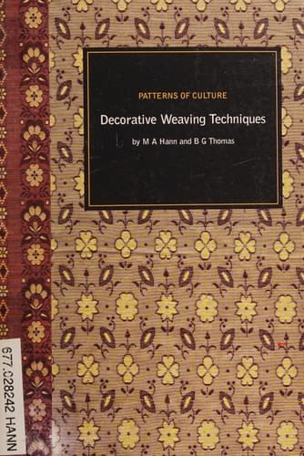 Patterns of Culture Decorative Weaving Techniques