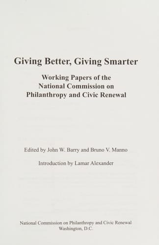 GIVING BETTER, GIVING SMARTER