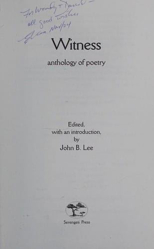 Witness Anthology of Poetry