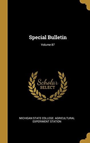 Special Bulletin; Volume 87