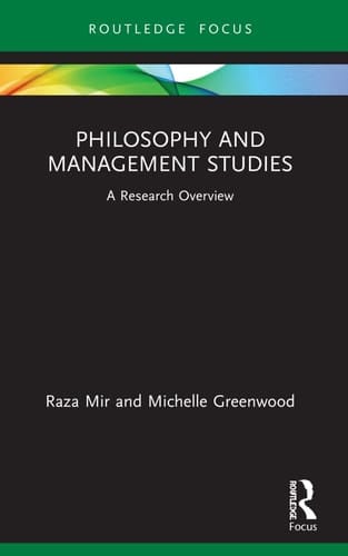 Philosophy and Management Studies A Research Overview