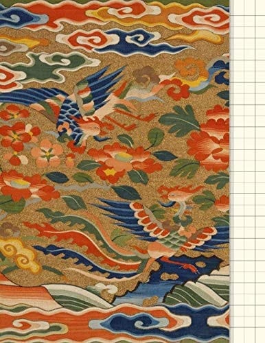 Tian Zi Ge Notebook An Exercise Workbook: Squared Paper for Chinese Writing Practice: 140 Squares Per Page: Vintage Chinese Art Cover Design: Volume 5