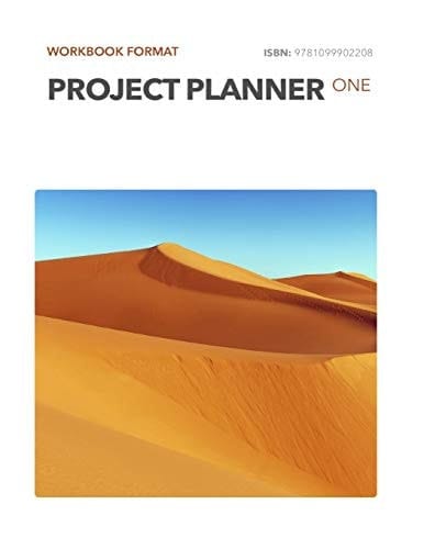 Project Planner One Best Non Dated 10 Project Planner A4 Size - 114 Pages (desert White Style Cover Workbook)