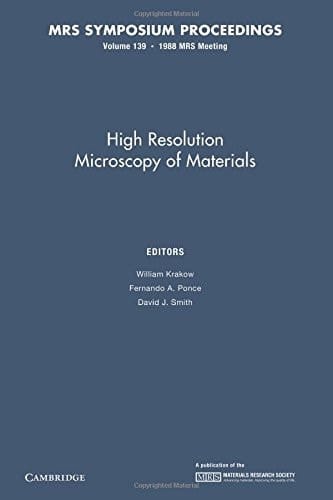 High Resolution Microscopy of Materials: Volume 139