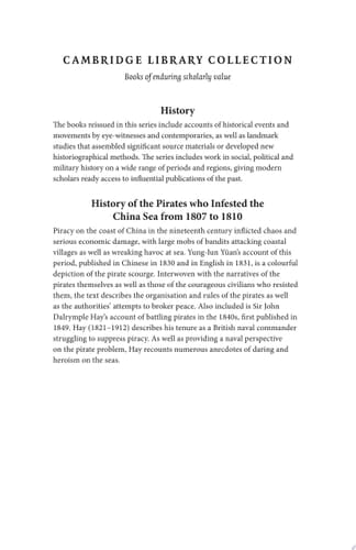 History of the Pirates Who Infested the China Sea from 1807 to 1810