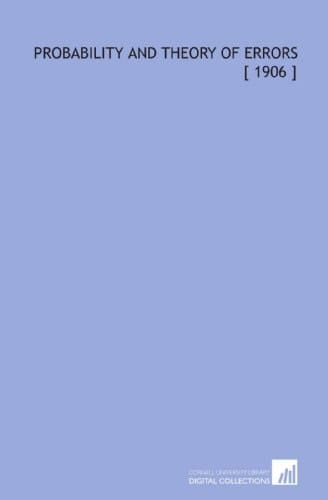 Probability and Theory of Errors [ 1906 ]