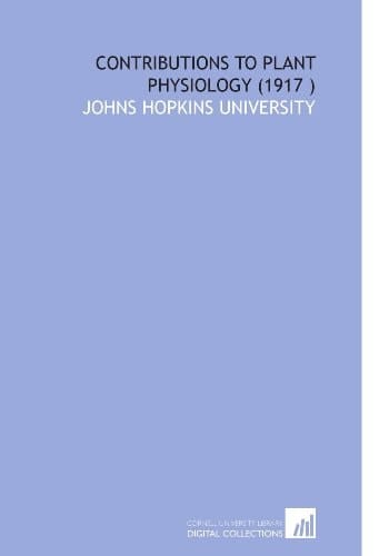 Contributions to Plant Physiology (1917 )