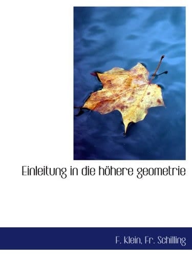 Einleitung in die höhere geometrie (German Edition)