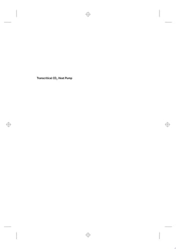 Transcritical CO2 Heat Pump Fundamentals and Applications