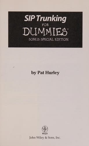 Sip Trunking for Dummies, Sonus Special Edition