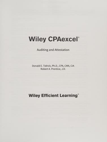 Wiley CPA Excel Exam Review Course Outlines Package