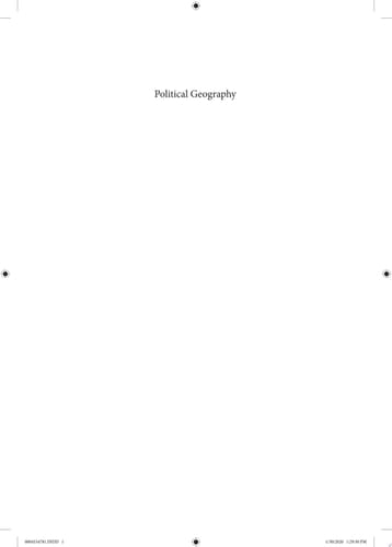 Political Geography A Critical Introduction