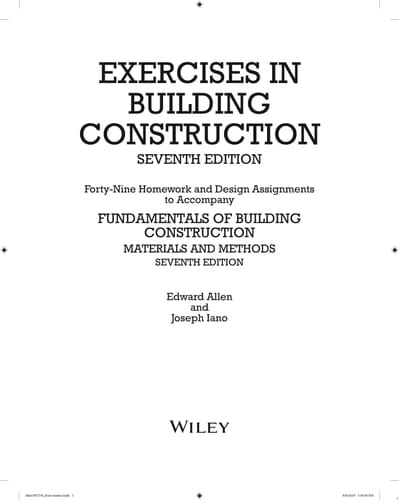 Exercises in Building Construction