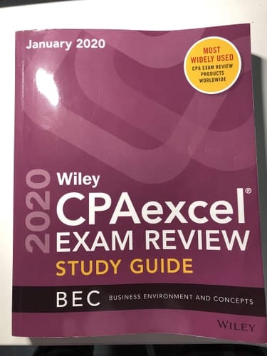 Wiley CPAexcel Exam Practice Questions, January 2020 Business environment and concepts