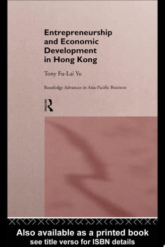 Entrepreneurship and Economic Development in Hong Kong