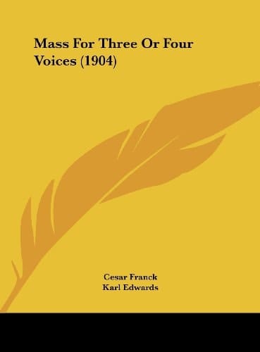 Mass For Three Or Four Voices (1904)