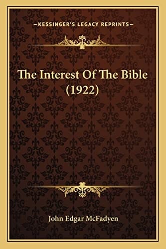 The Interest Of The Bible (1922)