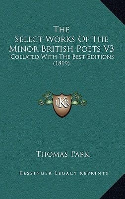 The Select Works Of The Minor British Poets V3: Collated With The Best Editions (1819)