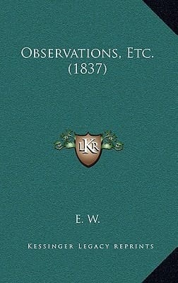 Observations, Etc. (1837)