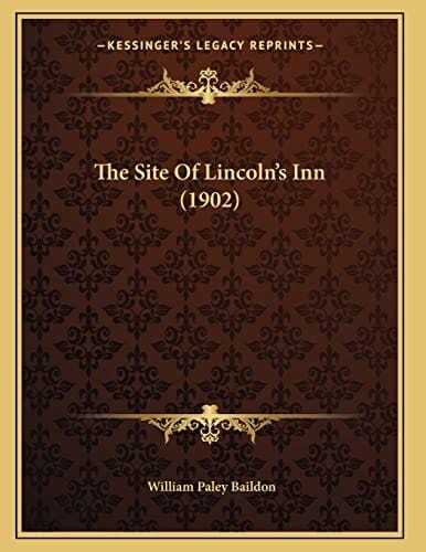 The Site Of Lincoln's Inn (1902)