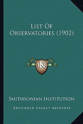 List Of Observatories (1902)