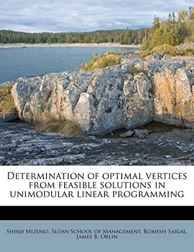 Determination of optimal vertices from feasible solutions in unimodular linear programming