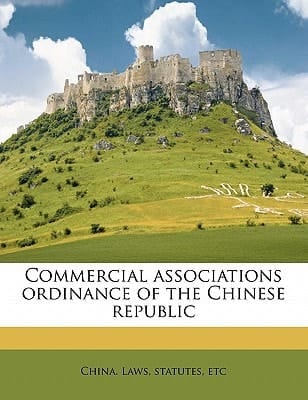 Commercial associations ordinance of the Chinese republic