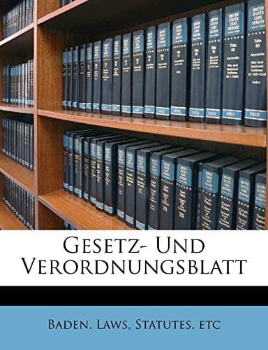 Gesetz- Und Verordnungsblatt (German Edition)