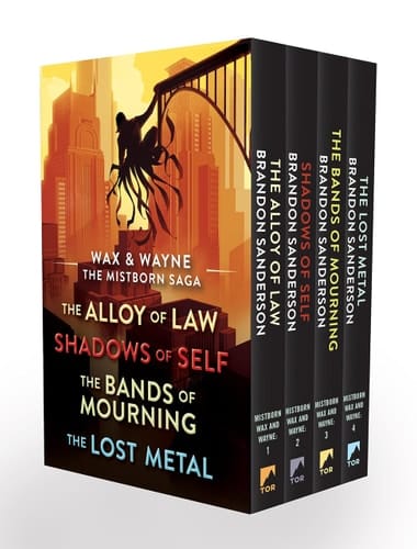 Wax and Wayne, the Mistborn Saga Boxed Set Alloy of Law, Shadows of Self, Bands of Mourning, and the Lost Metal