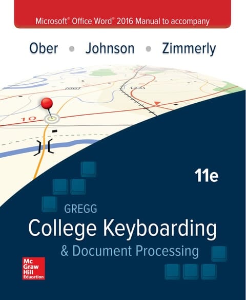 Microsoft Office Word 2016 Manual for Gregg College Keyboarding & Document Processing (GDP)