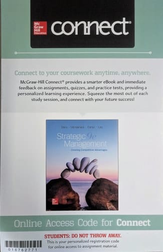 Connect Access Card for Strategic Management: Creating Competitive Advantage