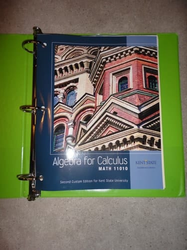 Algebra for Calculus Math 11010