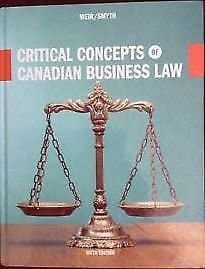 Critical Concepts of Canadian Business Law