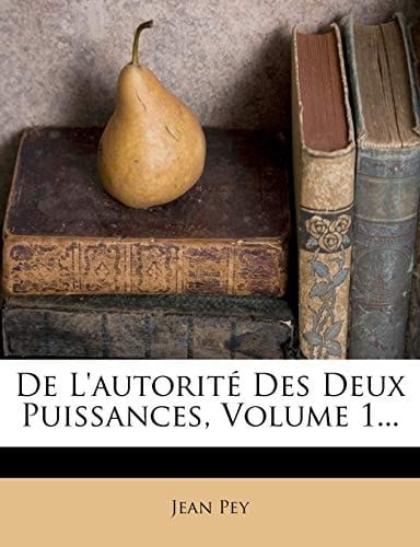 De L'autorité Des Deux Puissances, Volume 1... (French Edition)
