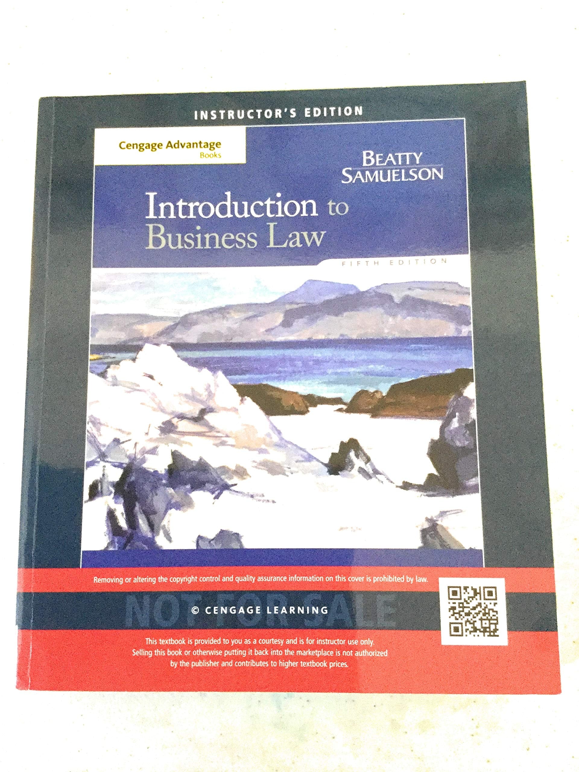INTRODUCTION TO BUSINESS LAW 5TH.ED. BEATTY CENGAGE ADVANTAGE BOOKS I.E.