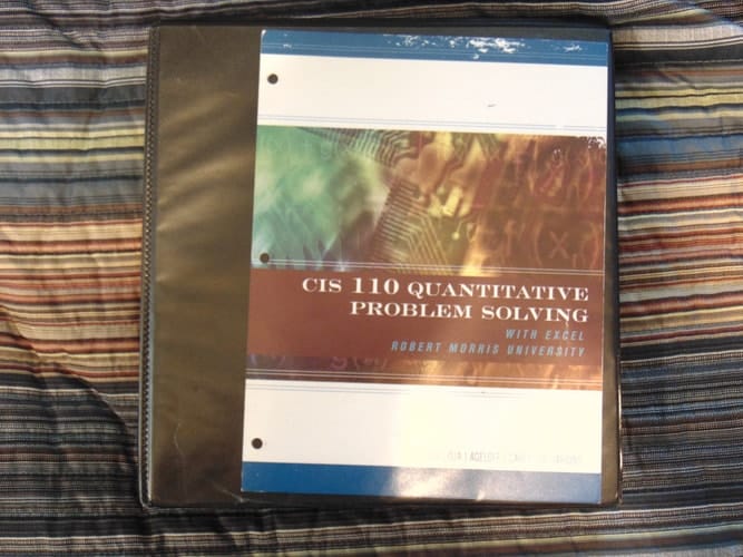 CIS 110 Quantitative Problem Solving