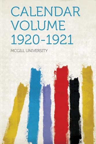 Calendar Volume 1920-1921