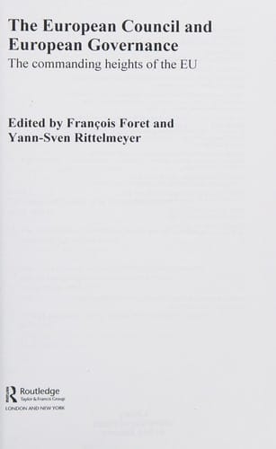 European Council And European Governance