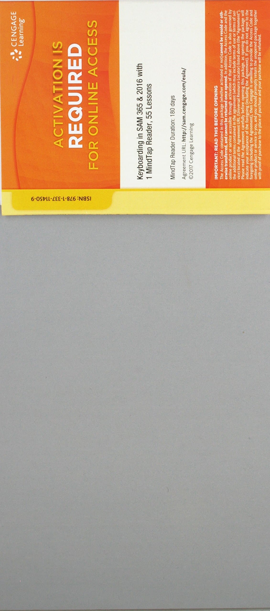 Keyboarding in SAM 365 & 2016 with MindTap Reader, 55 Lessons, 1 term (6 months), Printed Access Card