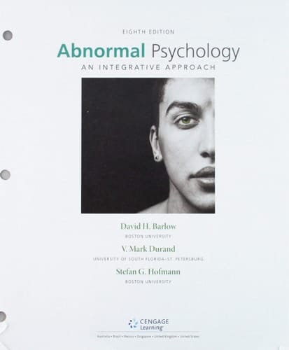 Abnormal Psychology An Integrative Approach