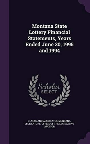 Montana State Lottery Financial Statements, Years Ended June 30, 1995 And 1994