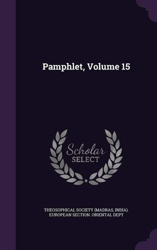 Pamphlet, Volume 15