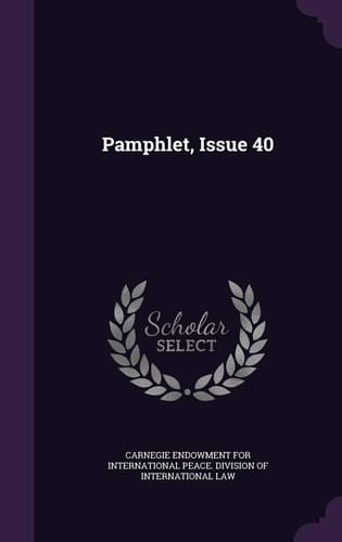 Pamphlet, Issue 40